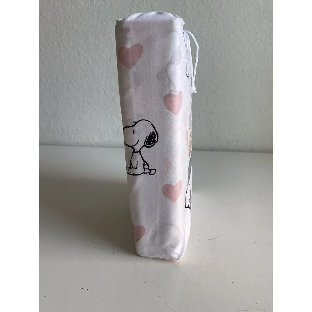 4‎ Pc Peanuts Snoopy Pink Hearts Valentines Day FULL Size Sheet Set Soft NEW
